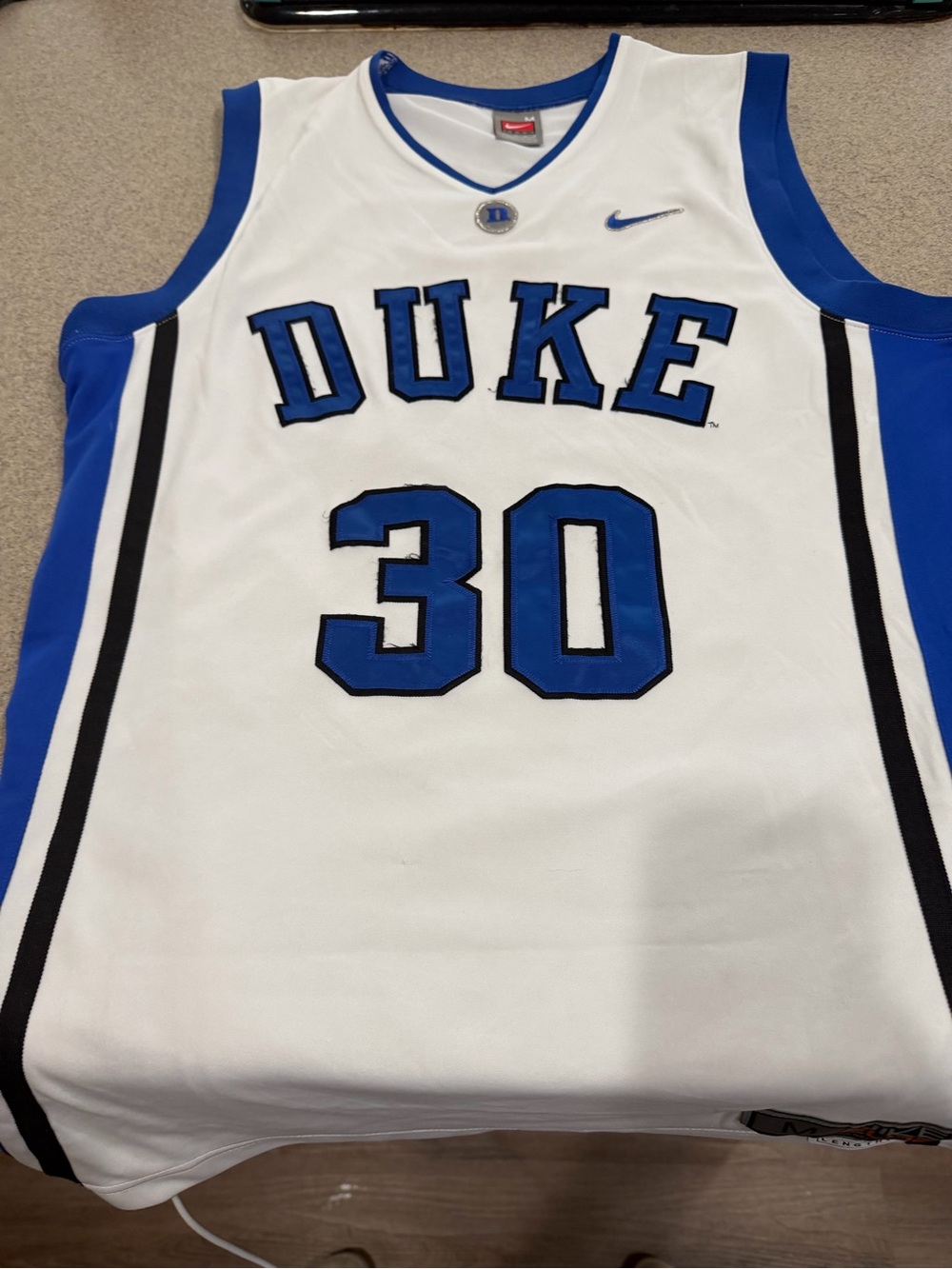 Vintage Nike Elite Duke Blue Devils #30 Basketball Jersey Men’s M +2
